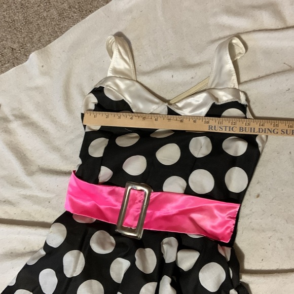Art Stone polka dot 50’s style pinup dance tap swing costume medium black pink - Picture 11 of 11